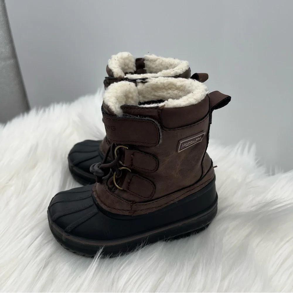 London Fog Collection Boots Size 5 Toddler Brown Cold Weather Winter Shoes